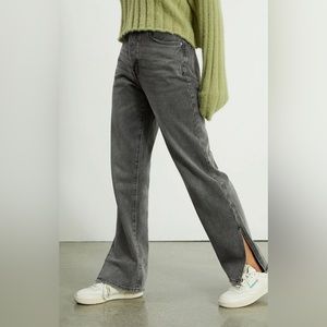 Pacsun grey split dad jeans